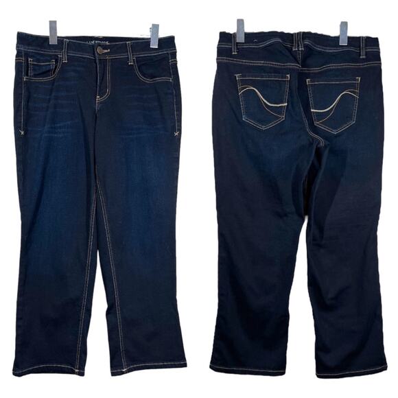 Lane Bryant Women’s Jeans Genius Fit Crop Dark Wash Mid Rise Plus Size 14 - Picture 6 of 6